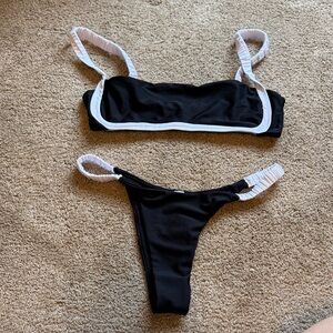 SHEIN Black and White Bikini Set